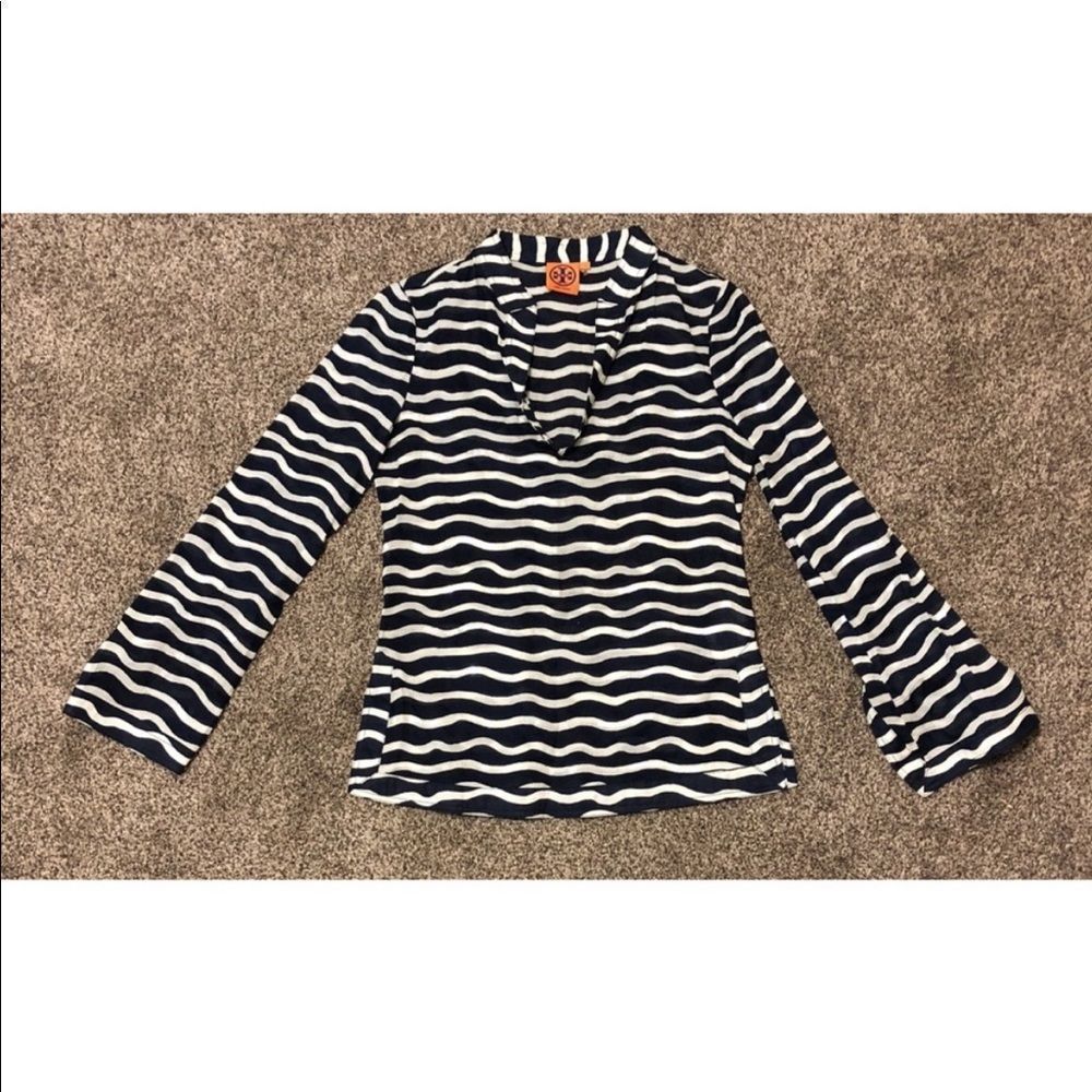 Tory Burch Sequence Tunic Navy White - image 1